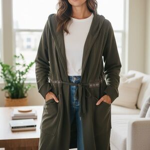 Free People Studio City Cardi Olive Oversized Cardigan Size Large Excellent